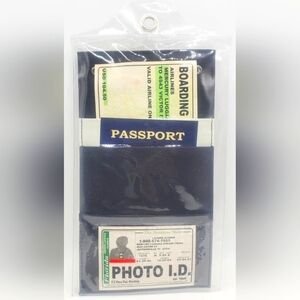 Z Sport☆ Black Nylon Neck Passport/ID/Boarding Pass Holder